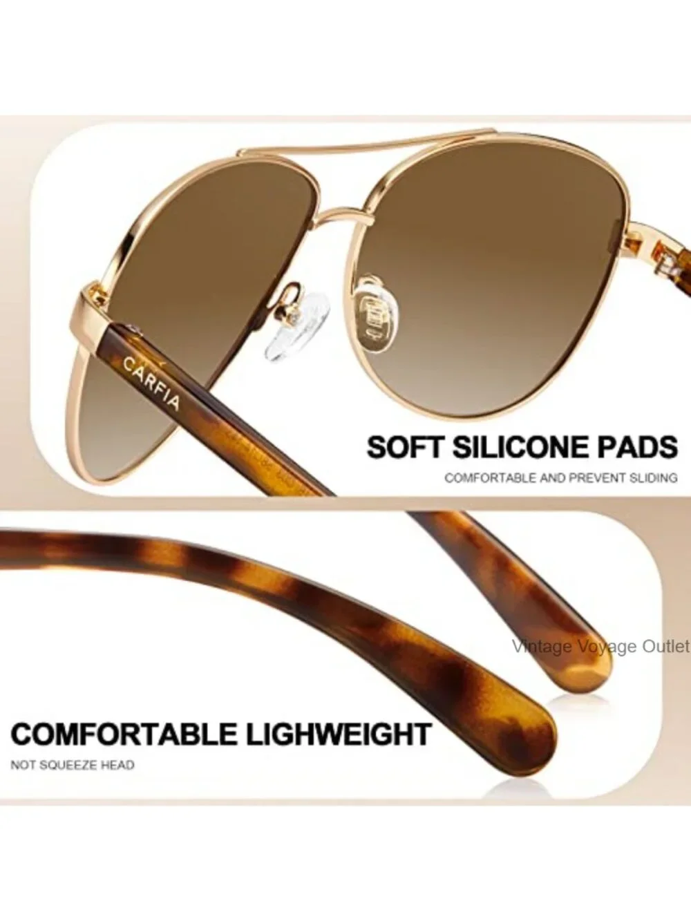 Polarized Pilot Sunglasses for Women UV400 Metal Frame Teardrop Aviator